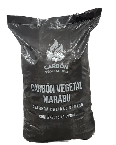 Saco de 15kg - Carbón Vegetal de Marabú (Cuba)